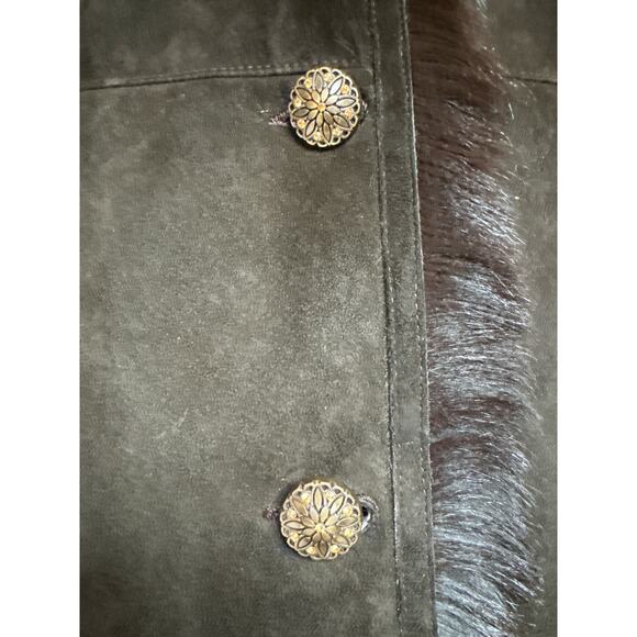 Amara Rosa Y2K  Leather Penny Lane Revival Coat Boho Glam Medium - Picture 6 of 11